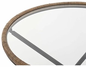 Βοηθητικό Τραπέζι DKD Home Decor 80 x 80 x 48 cm Κρυστάλλινο Φυσικό Ασημί Μαύρο Μέταλλο