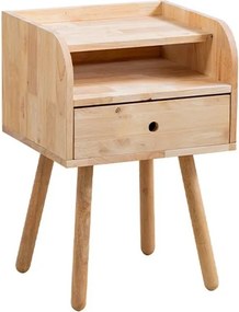 Κομοδίνο Nextdeco Natural μασίφ ξύλο Υ67x45x40εκ.