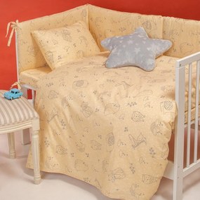 Σεντόνι Βρεφικό Happy Yellow Melinen Crib 85x110cm 100% Cotton