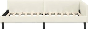 vidaXL Κρεβάτι Γωνίας Κρεμ 80 x 200 cm Βελούδο