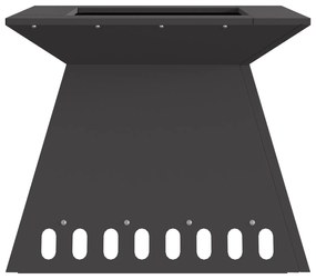 vidaXL Φωτιά 48x48x40 εκ. Μαύρο Ατσάλι