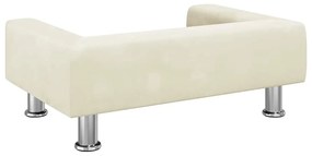 vidaXL Καναπές Παιδικός Κρεμ 70 x 45 x 26,5 εκ. από Βελούδο