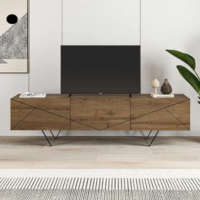 Megapap Έπιπλο Τηλεόρασης Jakomen Ανοιχτό Καρυδί 160x36,8x43εκ.