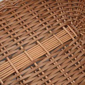 vidaXL Καλάθι Καυσόξυλων με Λαβές Μεταφοράς 78x54x34 εκ. Φυσική Ιτιά