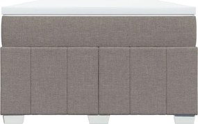 vidaXL Κρεβάτι Boxspring με Στρώμα Taupe 120x200 εκ. Υφασμάτινο
