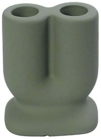Κηροπήγιο Κεραμικό 2 Θέσεων KLA303K4 6x10,5cm Green Espiel Κεραμικό