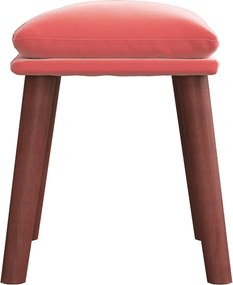 vidaXL Υποπόδιο Ροζ 45x29,5x35 εκ. Βελούδινο
