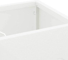 vidaXL Σχέδιο &amp; βάση αποθήκευσης Λευκό 15,5 x 15,5 x 49 εκ Μέταλλο