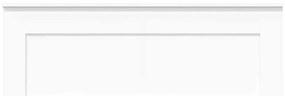 vidaXL Κεφαλάρι με κεφαλάρι Λευκό 120 cm Επεξεργασμένο ξύλο