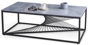 Eden 2 Τραπεζακι Σαλονιου Γκρι Μαρμαρο 120x60x45