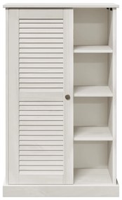 vidaXL Ντουλάπι Μπάνιου Λευκό 68 x 34 x 110 εκ. Μασίφ ξύλο πεύκου