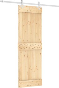 vidaXL Συρόμενη Πόρτα Φυσικό και Λευκό 70 x 210 cm