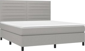 vidaXL Κρεβάτι Boxspring με Στρώμα Αν. Πράσινο 160x200εκ Υφασμάτινο