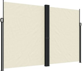 vidaXL Σκίαστρο Πλαϊνό Συρόμενο Κρεμ 220x1200 εκ.