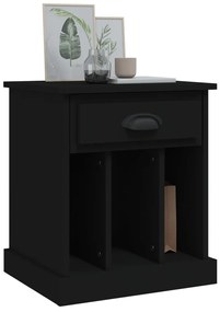 vidaXL Κομοδίνο Μαύρο 43x36x50 εκ.