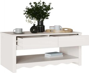 vidaXL Τραπεζάκι σαλονιού με συρτάρι Drammen Λευκό 99 x 55 x 45 εκ.