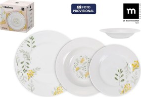 Επιτραπέζια σκεύη La Mediterránea Reims Στρογγυλή 18 Τεμάχια (x2)