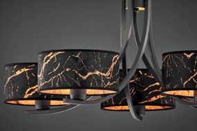 Κρεμαστό Πολύφωτο Arthur Φ75cm Μαύρο