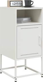 vidaXL Κομοδίνα 2 τεμ. Λευκό 36x39x78 εκ. από Χάλυβα