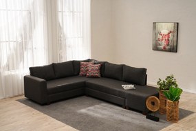 Corner Sofa-Bed Aly Right - Anthracite Anthracite