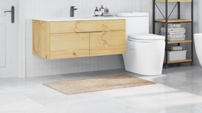 vidaXL Πατάκι Μπάνιου Ορθογώνιο Κρεμ 70x120 εκ. Πολυπροπυλένιο Αντιολισθητικό