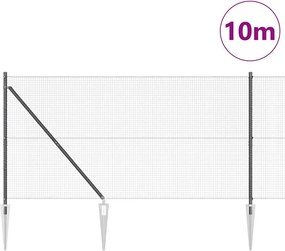vidaXL Στύλος Περιφράξεων Γκρι 10 x 1,2 μ (19 x 19 χιλ διχτυ)