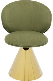 Καρέκλα Ria Βελούδο Πράσινο 60x56x82εκ. - Πράσινο