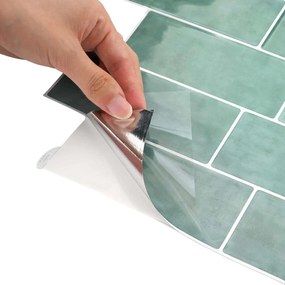 vidaXL Πλακάκι Subway 20 pcs Γκρι Πράσινο 29 x 21 εκ