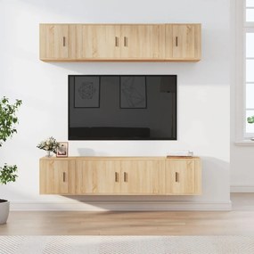 vidaXL Σετ Επίπλων Τηλεόρασης 6 Τεμαχίων Sonoma Δρυς Επεξ. Ξύλο