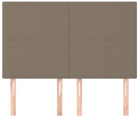 vidaXL Κεφαλάρι Κρεβατιού Μπεζ 144x5x118/128 εκ. Ύφασμα