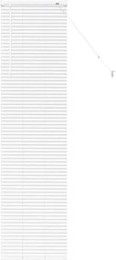 vidaXL Βενετσιάνικες Ρόδες Λευκό 175 x 50 εκ Αλουμίνιο