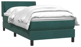 BOX SPRING ΚΡΕΒΑΤΙ ΜΕ ΣΤΡΩΜΑ ΣΚΟΥΡΟ ΠΡΑΣΙΝΟ 90X210ΕΚ. ΒΕΛΟΥΔΙΝΟ 3318018