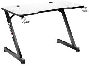 Γραφείο Huzaro Hero 2.5 Λευκό Μαύρο Αλουμίνιο 120 x 60 cm