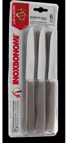 Μαχαίρια Κρέατος Perla (Σετ 6Τμχ) BM395060MP Grey Inoxbonomi Stainless Steel