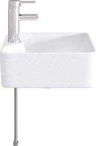 vidaXL Λεκάνη μπάνιου Χρωμέ 48,5 x 37,5 x 13 εκ. Μέταλλο