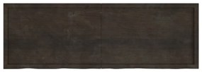 vidaXL Επιφάνεια Τραπεζιού Σκούρο Καφέ 180x60x(2-6)εκ Επεξ. Μασίφ Δρυς