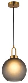 Φωτιστικό Οροφής 19177 Grey-Antique Brass Metal, Glass