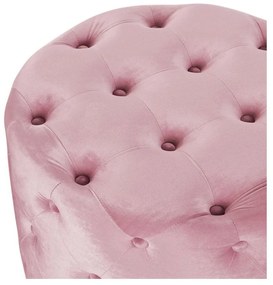Υποπόδια DKD Home Decor Ροζ Velvet Ξύλο MDF Glam (2 pcs)