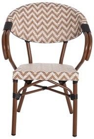 Καρέκλα - Πολυθρόνα C5861.03 Bamboo Look Καφέ - Λευκό 56,5x56,5x82 εκ. 56.5x56.5x82 εκ.