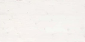 vidaXL Επιφάνεια Τραπεζιού Ορθογ. Λευκή 110x60x2,5 εκ. από Μασίφ Πεύκο