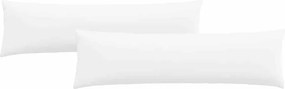 vidaXL Μαξιλάρι Καναπέ 2 pcs Λευκό 145 x 40 εκ. ύφασμα