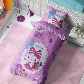 Παπλωματοθήκη Παιδική Flannel Hello Kitty 170 Pink DimCol Μονό 160x240cm 100% Βαμβακερή Φανέλα
