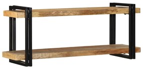 Ράφι τοίχου 110x33x45 cm Στερεό ακατέργαστο ξύλο Mango - Καφέ