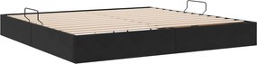 vidaXL Κρεβάτι Οθωμανικού Τύπου Μαύρο 200 x 200 cm Βελούδο
