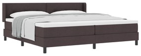 vidaXL Κρεβάτι με ελατήρια Σκούρο Καφέ 200 x 200 cm Ύφασμα και αφρός