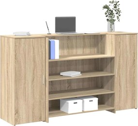 vidaXL Γραφείο υποδοχής Sonoma Δρυς 180x50x103,5εκ. Επεξεργασμένο Ξύλο