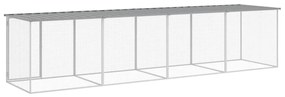 vidaXL Κοτέτσι - Κλουβί με Στέγη Αν. Γκρι 403x98x90 εκ. Γαλβαν. Ατσάλι