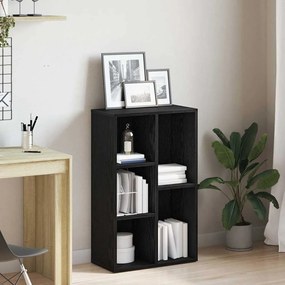 vidaXL Βιβλιοθήκη Μαύρη Δρυς 50x25x80 εκ. από Τεχνητό Ξύλο