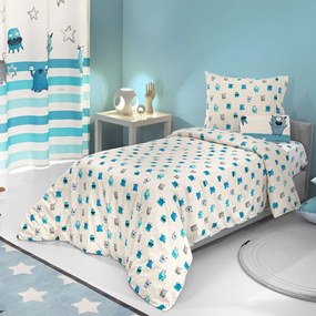 Παπλωματοθήκη Παιδική Monsters (Σετ 2τμχ) Blue Saint Clair Single 165x225cm 100% Cotton