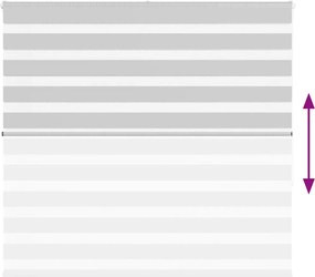 vidaXL Ζέβρα τυφλή Ανοιχτό Γκρι Πλάτος υφάσματος 160,9 εκ. Πολυεστέρας